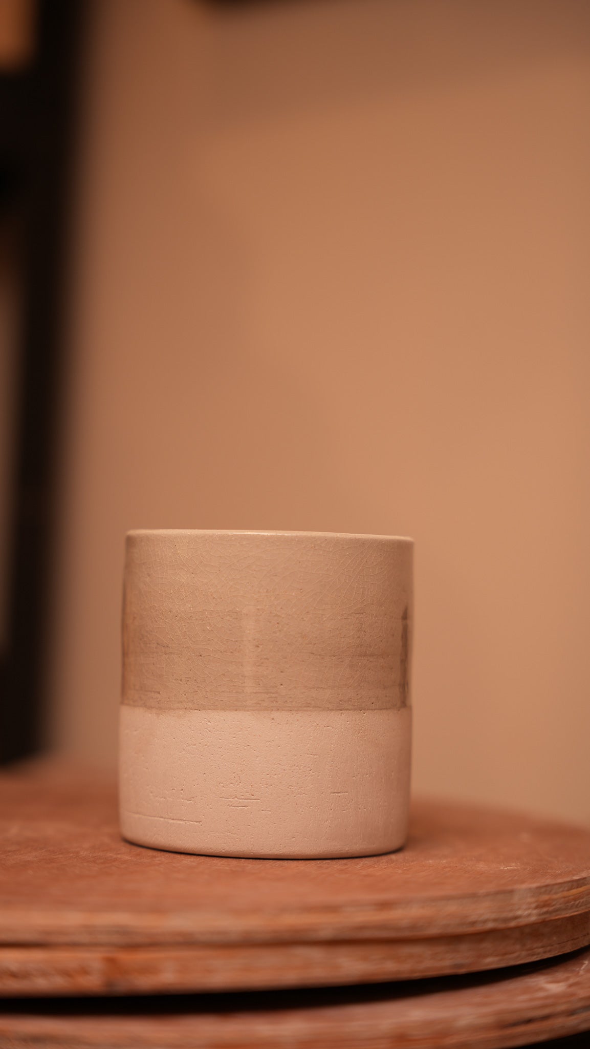 Half-Glazed Large Cup in Berlin Grey 200 ML